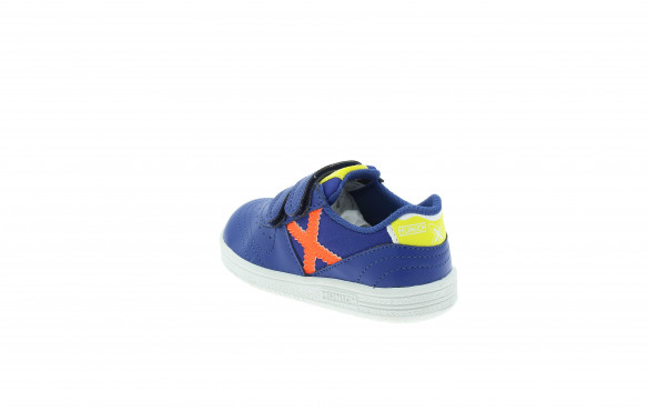 Zapatilla Munich G3 Kid Velcro Azul y Fluor