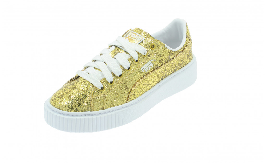 puma basket platform glitter